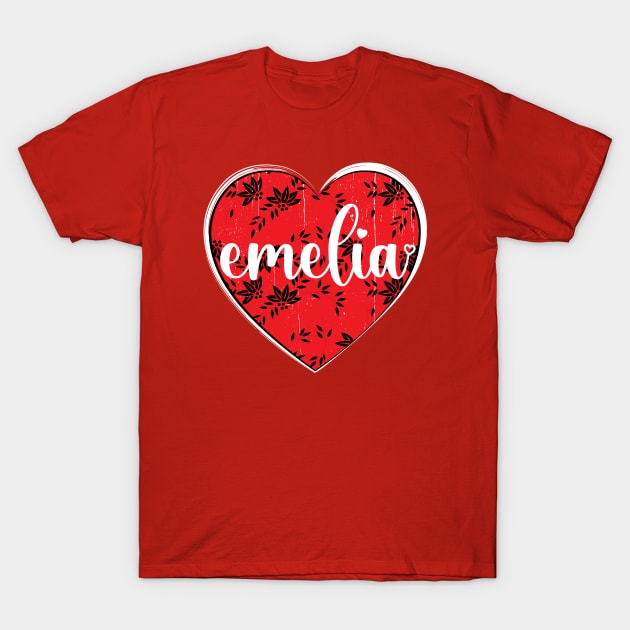 I Love Emelia First Name I Heart Emelia T-Shirt by ArticArtac